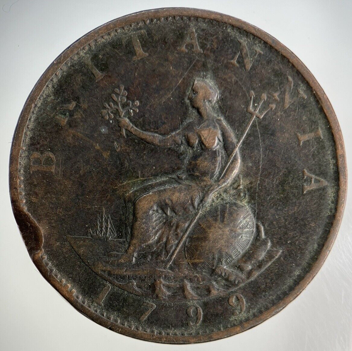 1799 George III 3rd Half - Penny Coin | Fine Collectable Grade