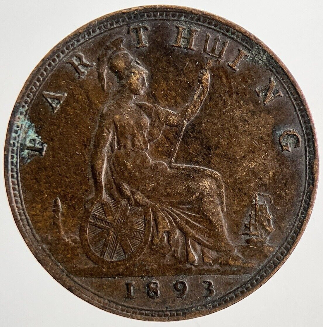 1893 Victoria Farthing Coin | Very High Grade | a7692