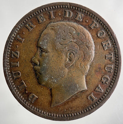 1883 Portugal XX 20 Reis Coin | Fine Collectable Grade
