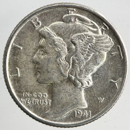 1941 US USA Mercury Dime Silver Coin | Very High Grade