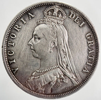 1887 Victoria Half - Crown Silver Coin | Very High Grade | a5322