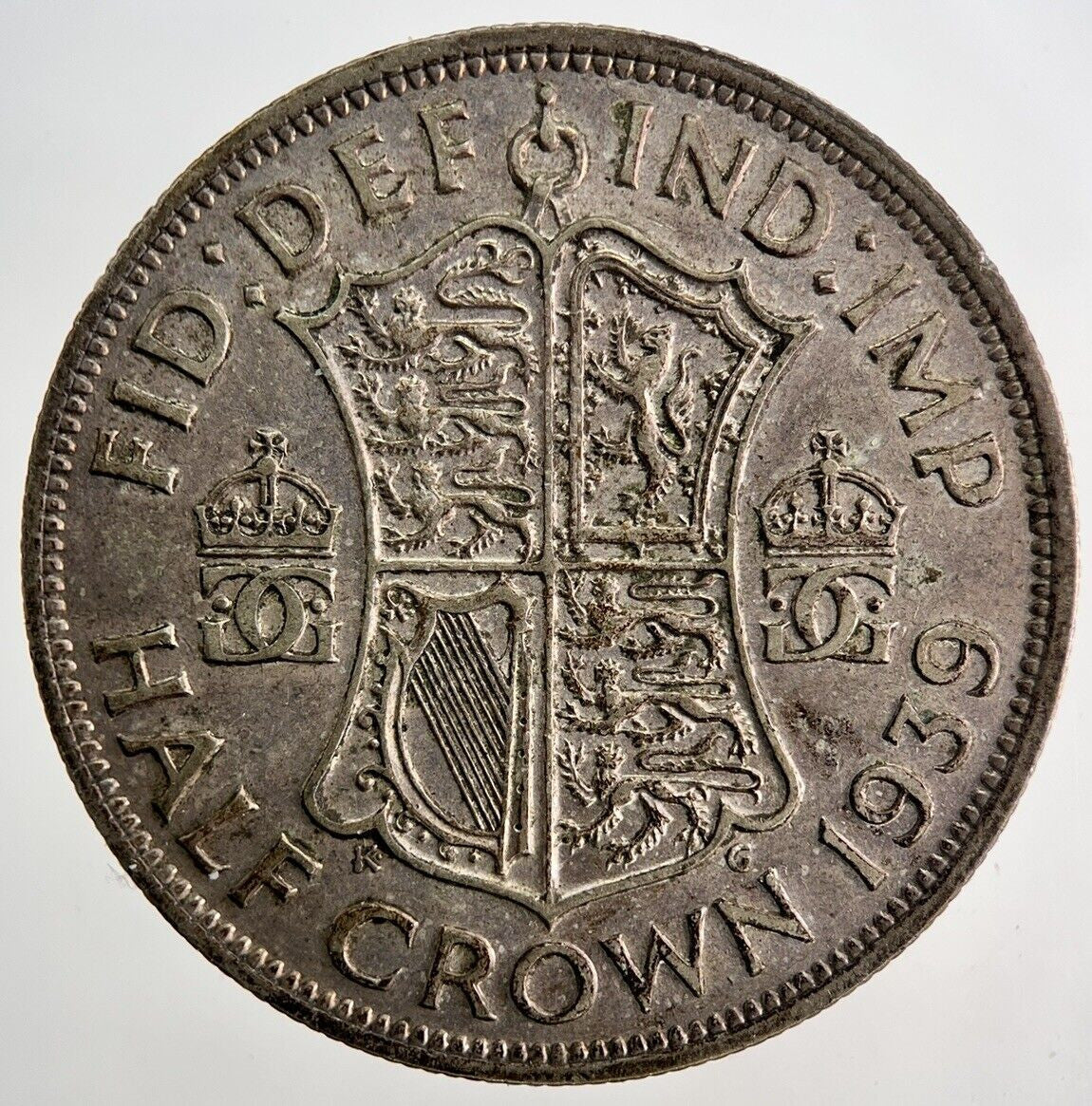 1939 George VI Half - Crown Silver Coin | Very High Grade
