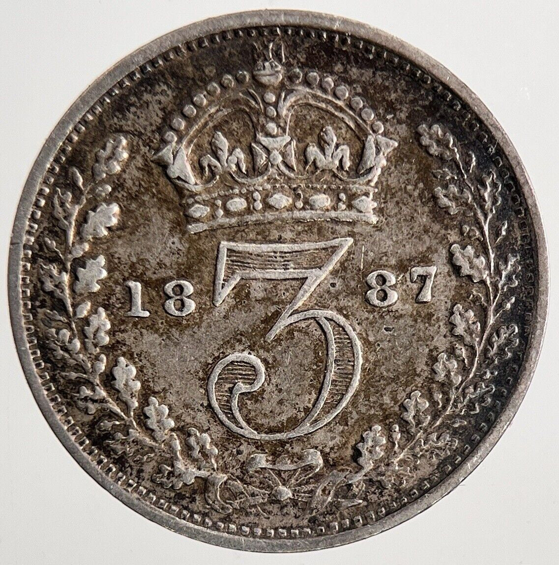 1887 Victoria Threepence Silver Coin | Very High Grade | a9033