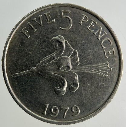 1979 Guernsey 5p Five - Pence Coin | Fine Collectable Grade