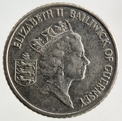 1990 Guernsey 5p Five - Pence Coin | Fine Collectable Grade