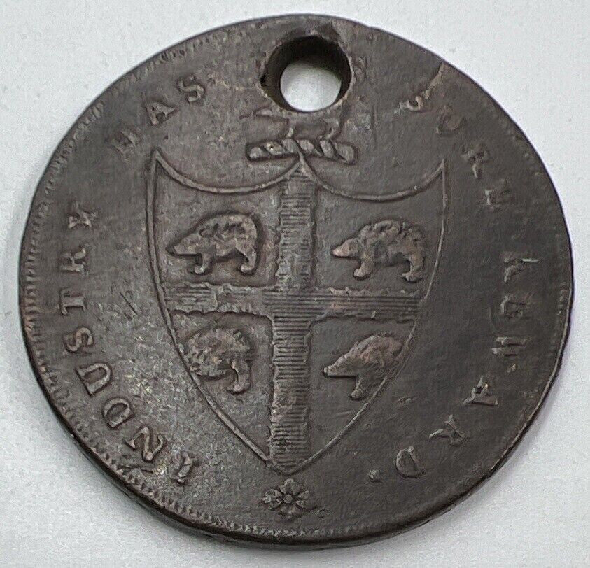 1793 Birmingham Half - Penny Token Coin | Collectable Grade | a1473