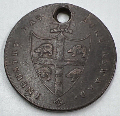 1793 Birmingham Half - Penny Token Coin | Collectable Grade | a1473