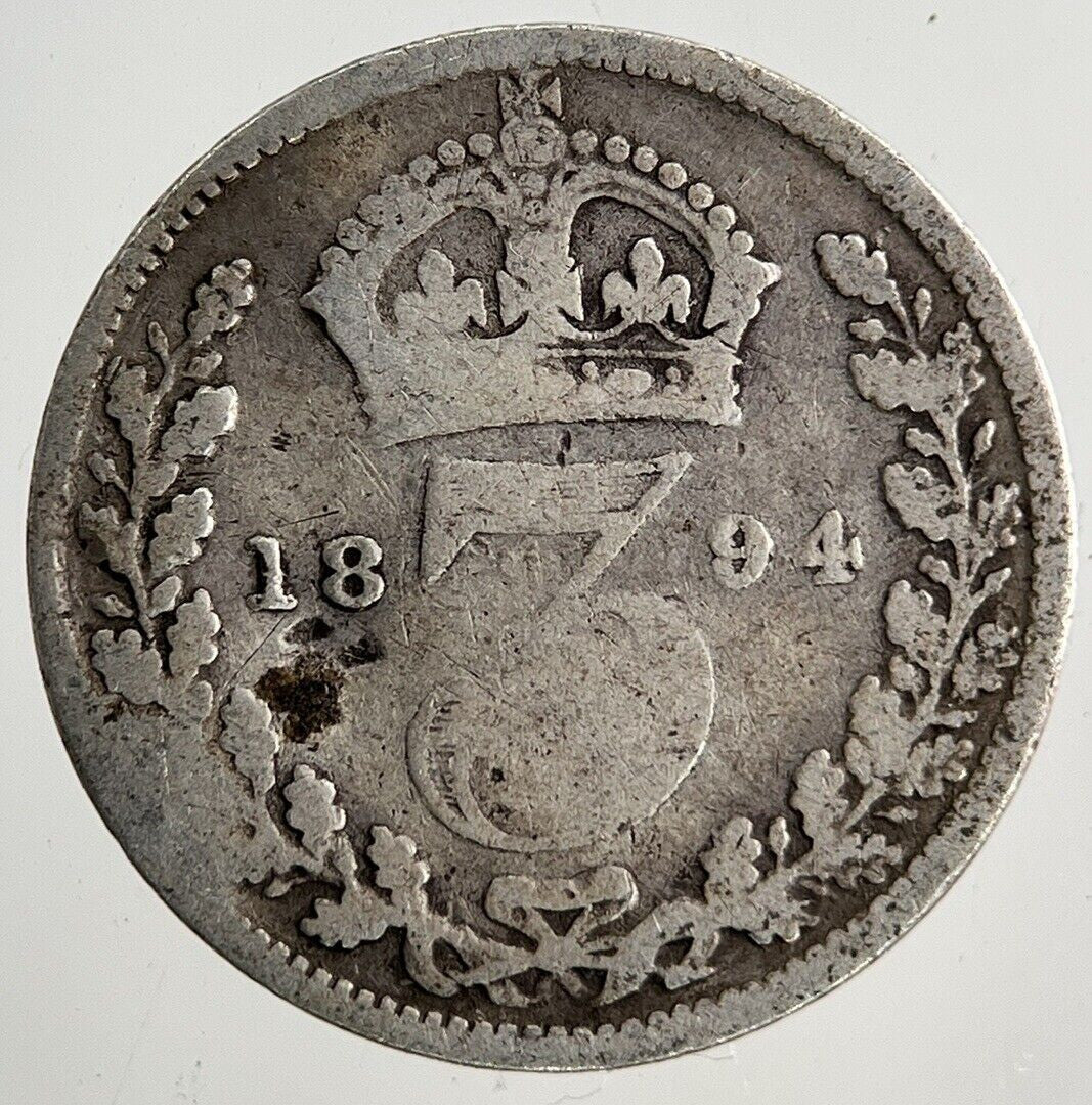 1894 Victoria Threepence Silver Coin | Collectable Grade
