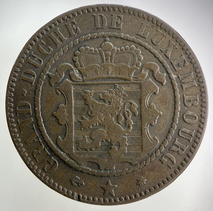 1865 Luxembourg 10 Centimes Coin | Fine Collectable Grade