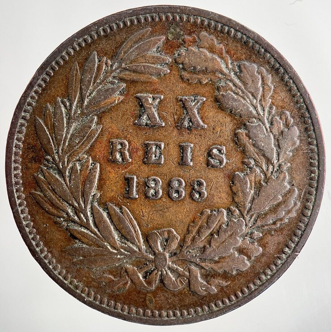 1883 Portugal XX 20 Reis Coin | Fine Collectable Grade