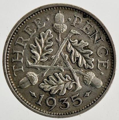 1935 George V Threepence Silver Coin | Very High Grade