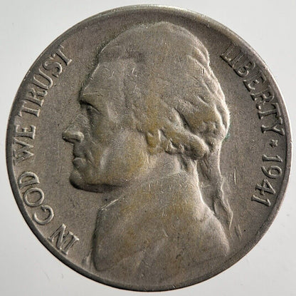 1941 - S US USA Jefferson Nickel 5 Cents Coin | Fine Collectable Grade