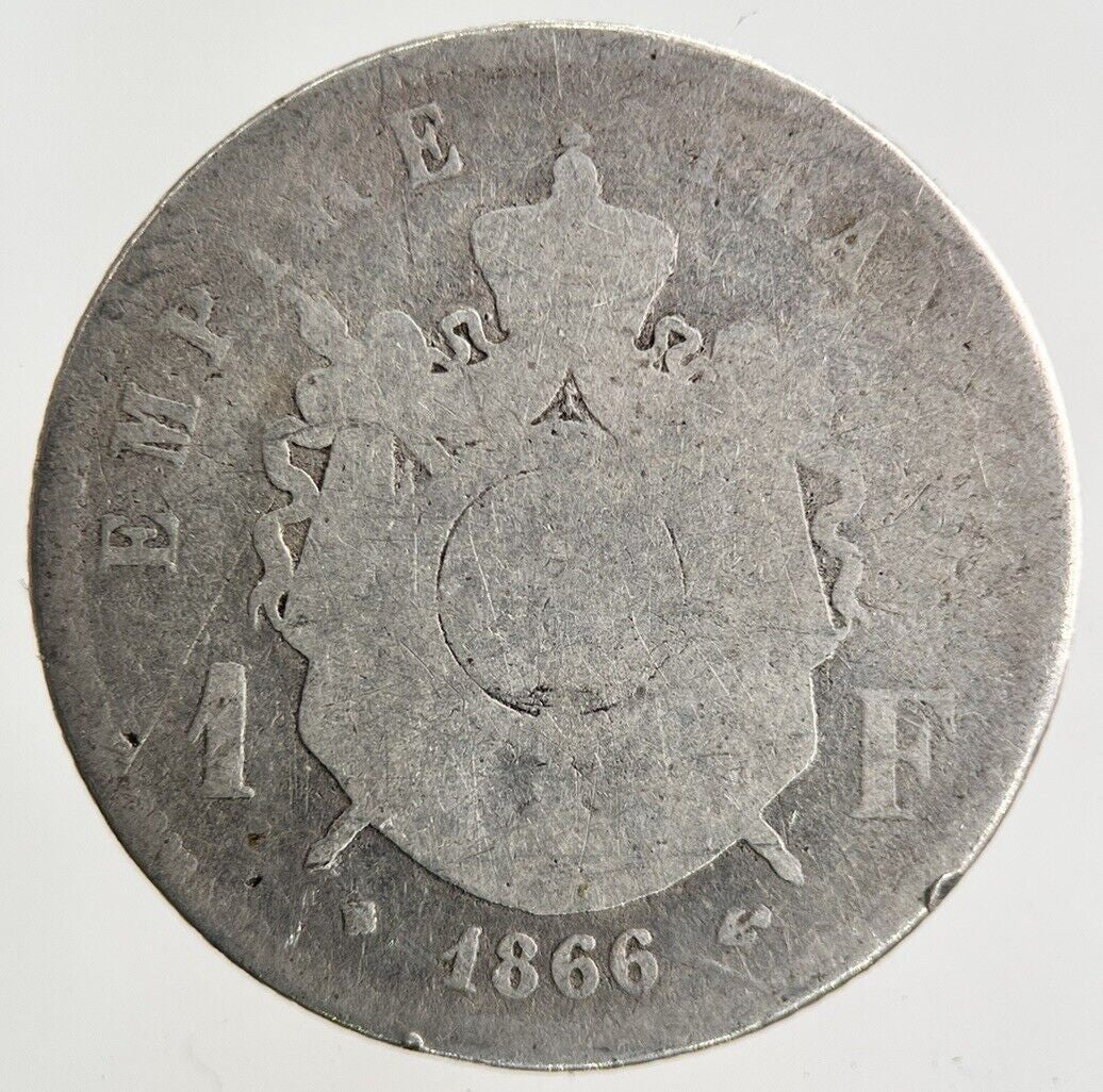 1866 France 1 Franc Silver Coin | Collectable Grade