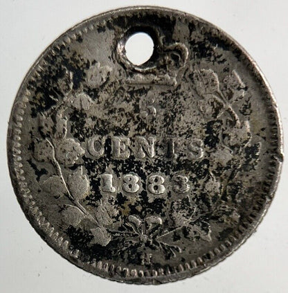 1883 - H Canada 5 Cents Silver Coin | Collectable Grade