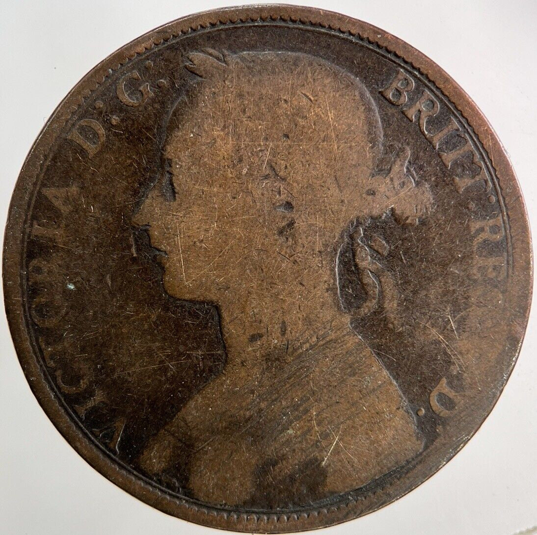 1892 Victoria One Penny Coin | Collectable Grade