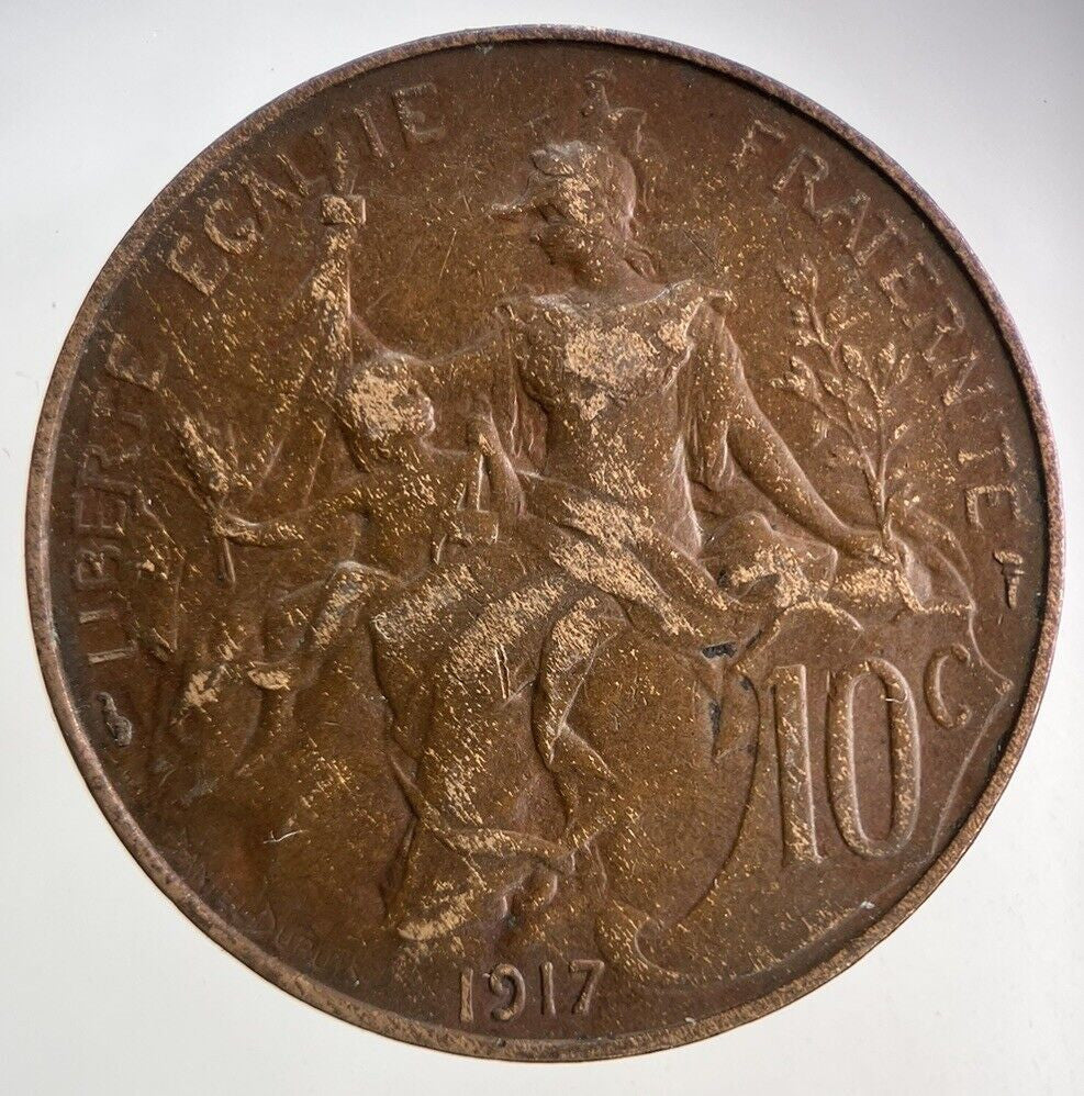 1917 France 10 Centimes Coin | Fine Collectable Grade