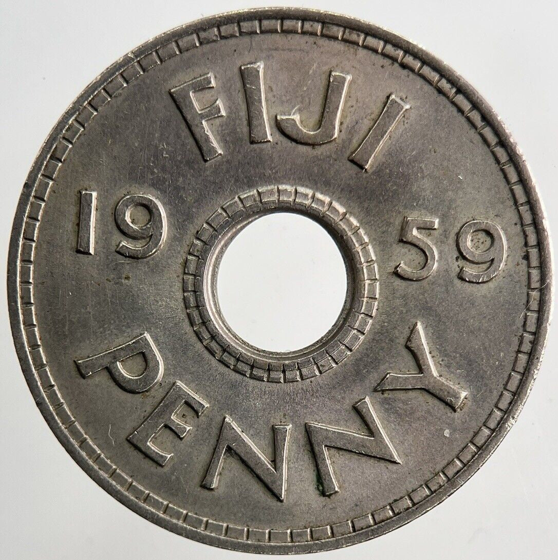 1959 Fiji One Penny Coin | Very High Grade | a6568