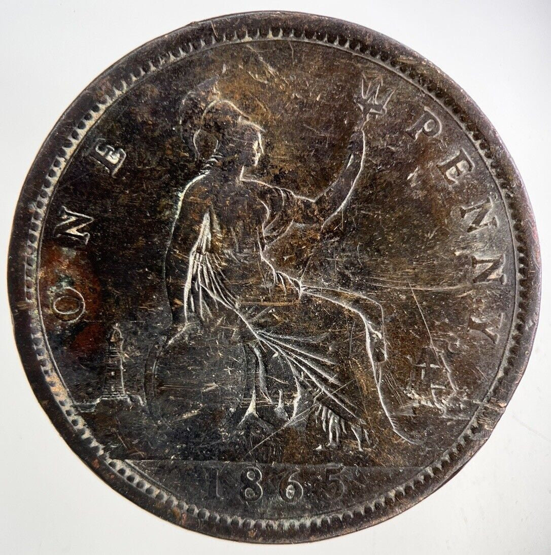 1865 Victoria One Penny Coin | Collectable Grade