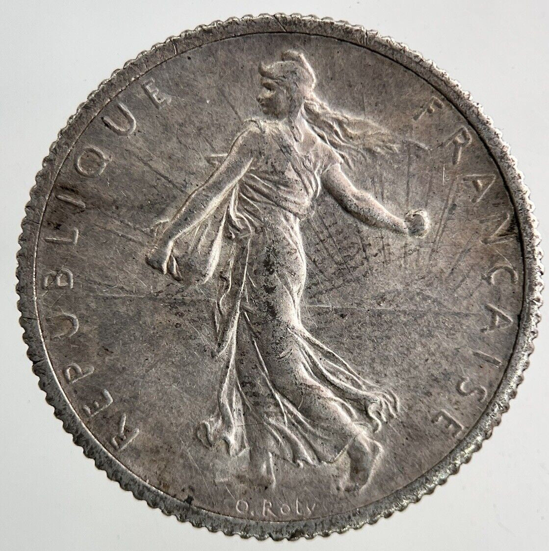 1917 France 1 Franc Silver Coin | Very High Grade