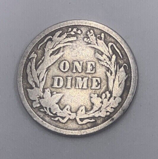 1892 US USA Barber One 1 Dime | American Silver Coin | Collectable Grade | a214