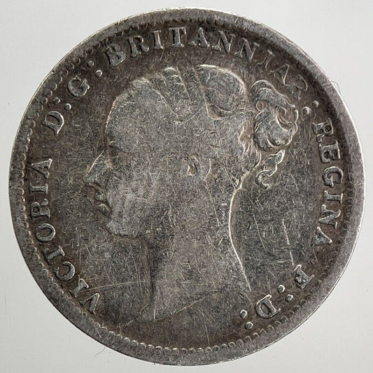 1885 Victoria Threepence Silver Coin | Fine Collectable Grade | a5608
