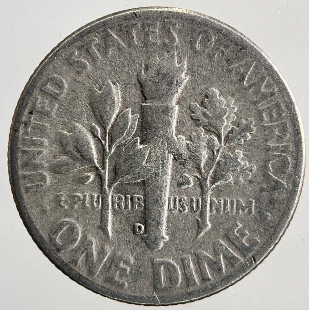 1948 - D US USA Roosevelt Dime Silver Coin | Collectable Grade