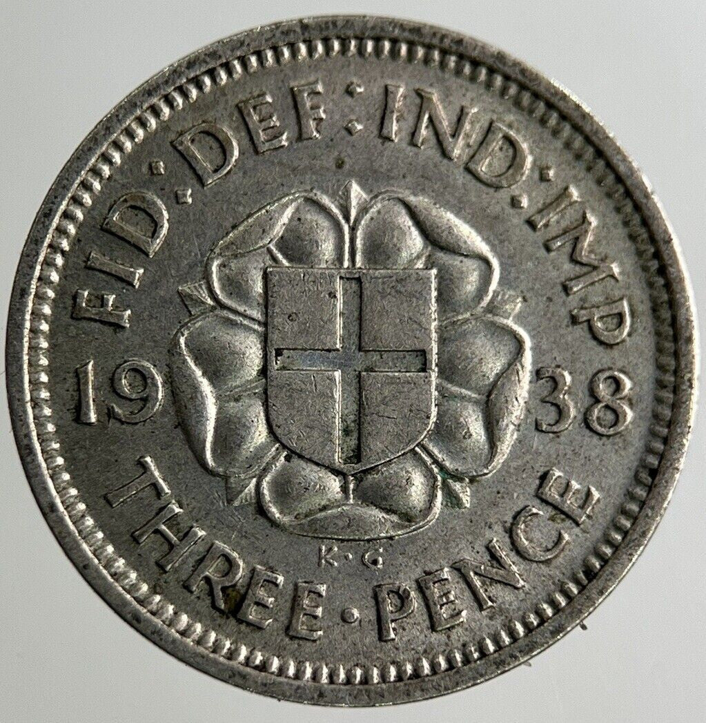 1938 George VI Threepence Silver Coin | Fine Collectable Grade