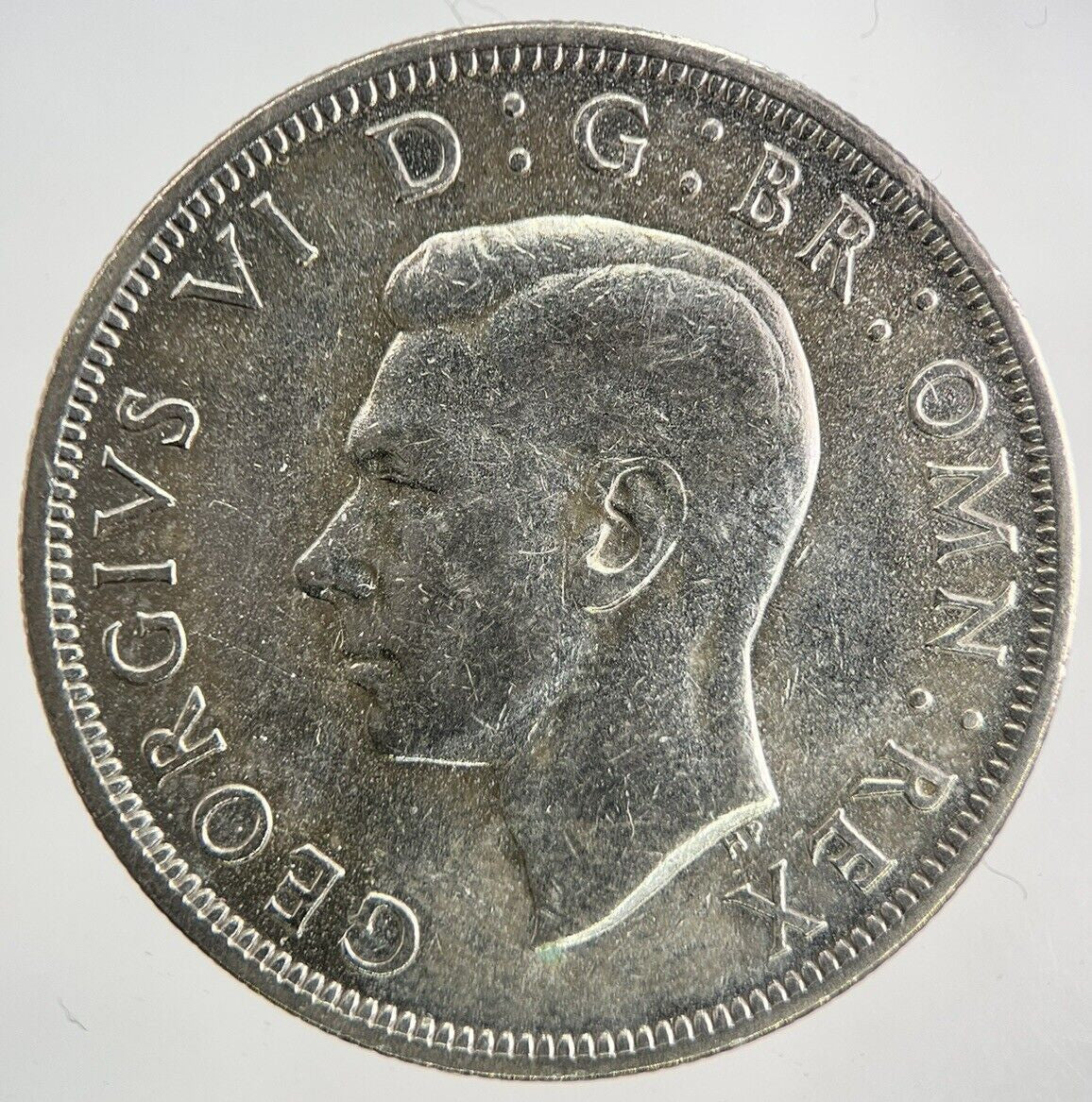 1945 George VI Half - Crown Silver Coin | Fine Collectable Grade