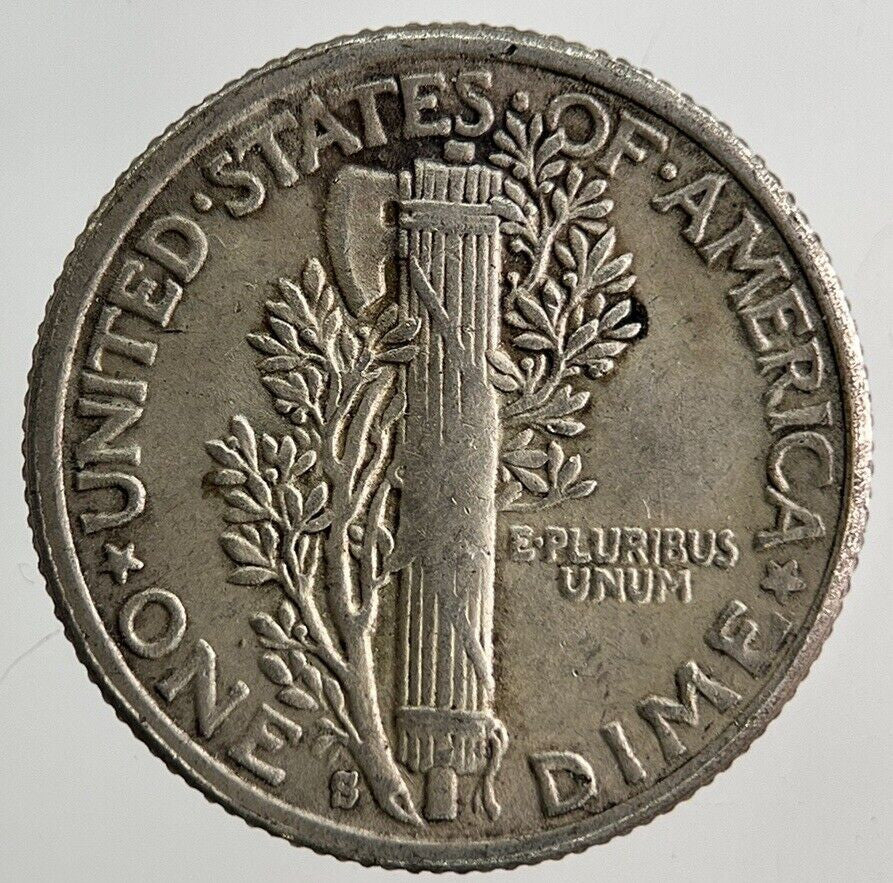 1941 - S US USA Mercury One Dime Silver Coin | Fine Collectable Grade