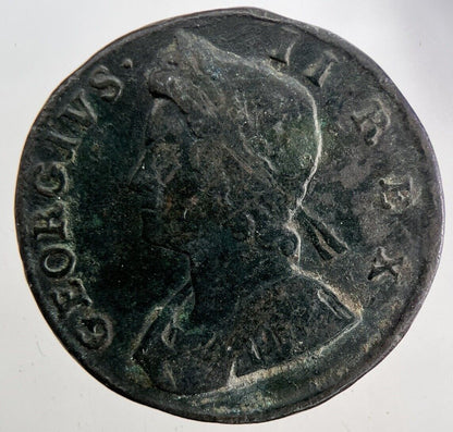 1733 George II 2nd Half-Penny Coin | Fine Collectable Grade