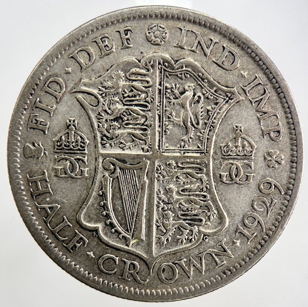 1929 George V Half - Crown Silver Coin | Fine Collectable Grade