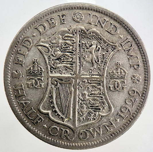 1929 George V Half - Crown Silver Coin | Fine Collectable Grade