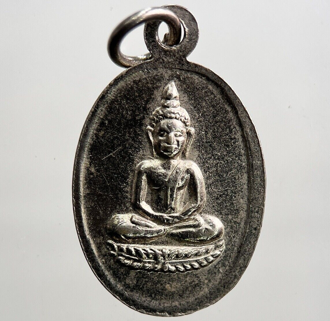 Thailand Old Thai Buddha Necklace Charm Pendant Amulet | Height 2.2cm