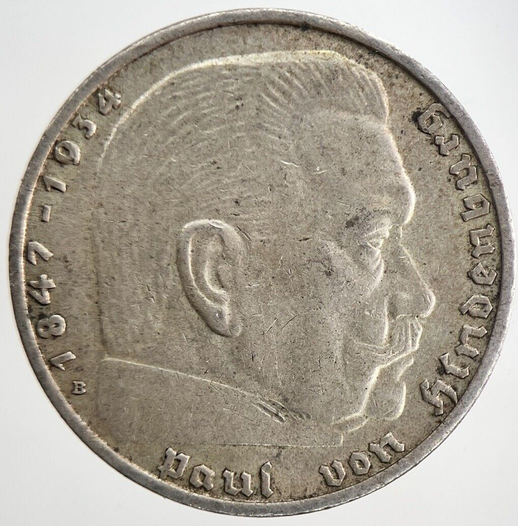 1938 Germany Nazi 2 Mark Silver Coin | Very High Grade