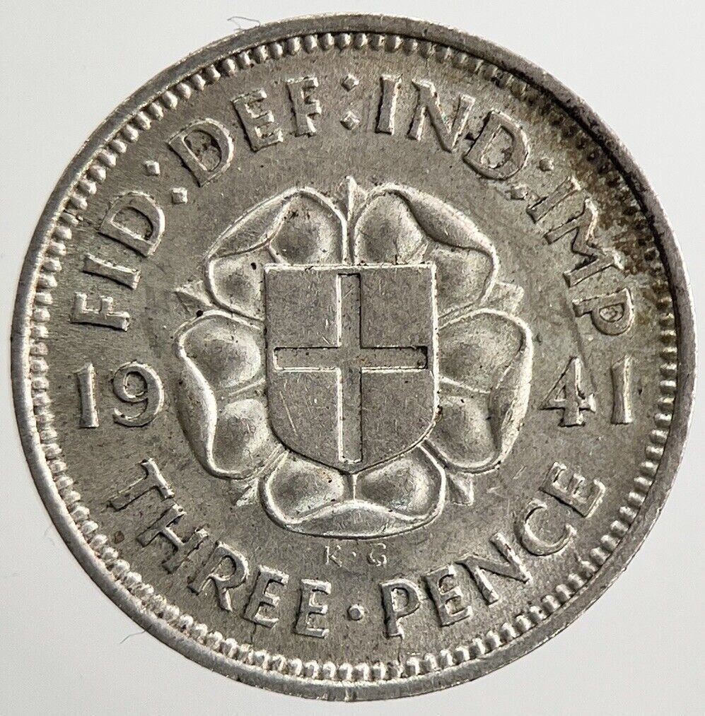 1941 George VI Threepence Silver Coin | Fine Collectable Grade