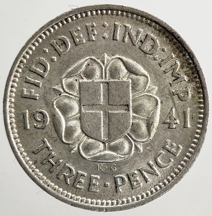 1941 George VI Threepence Silver Coin | Fine Collectable Grade