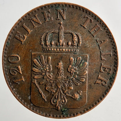 1848 Germany Prussia 3 Pfennig Coin | Very High Grade