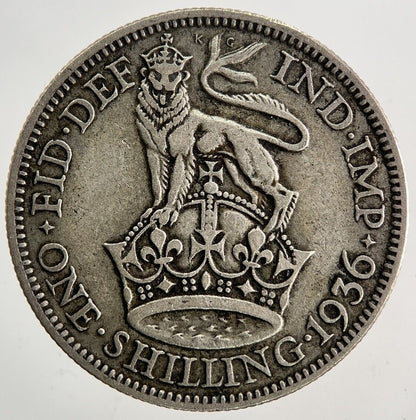 1936 George V Shilling Silver Coin | Fine Collectable Grade