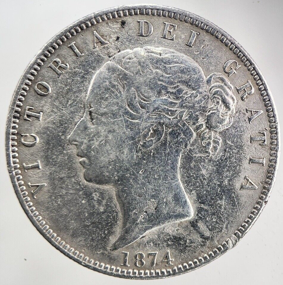 1874 Victoria Half - Crown Silver Coin | Very High Grade
