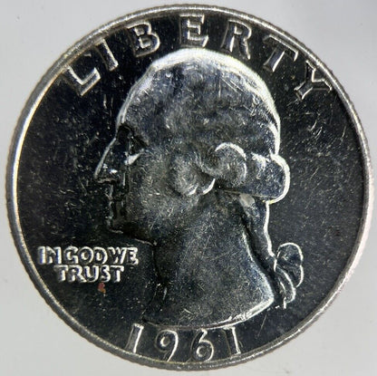 1961 - D US USA Quarter Silver Coin | Fine Collectable Grade