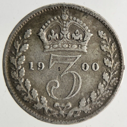 1900 Victoria Threepence Silver Coin | Fine Collectable Grade