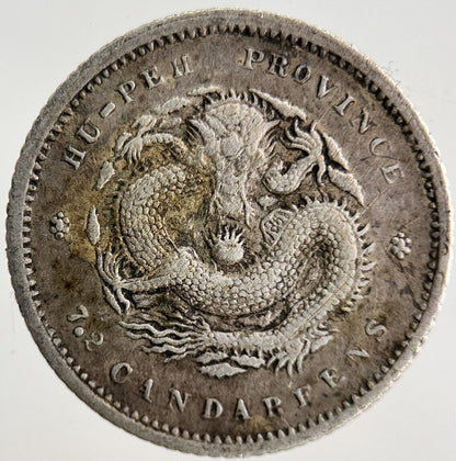Old China Hu - Peh 7.2 Candareens Silver Coin | Fine Collectable Grade