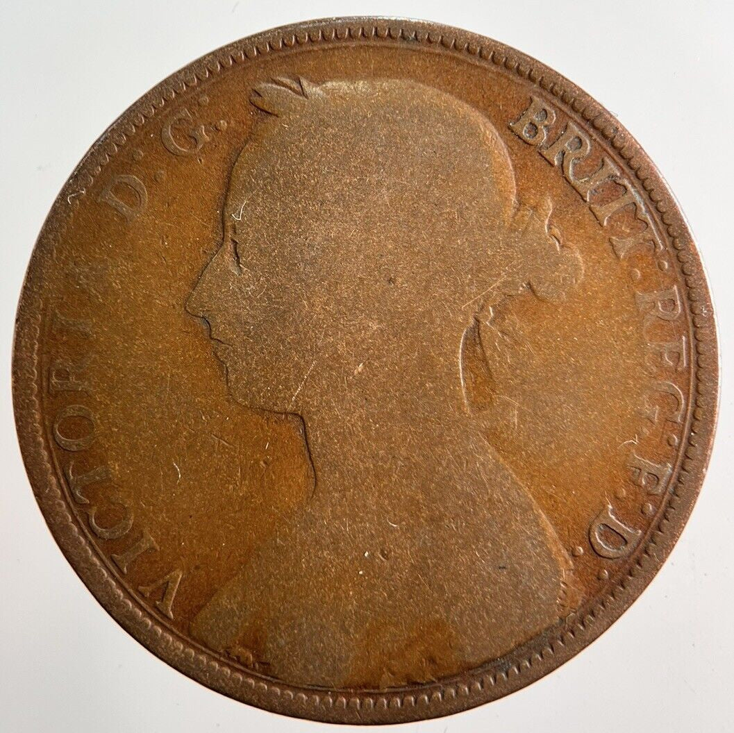 1892 Victoria One Penny Coin | Collectable Grade