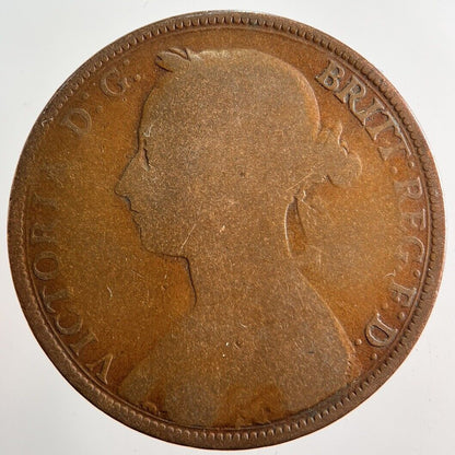 1892 Victoria One Penny Coin | Collectable Grade