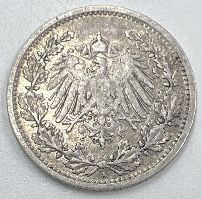 1905 - A Germany 1/2 Half Mark Silver Coin | Collectable Grade | a1468