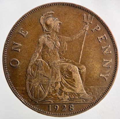 1928 George V One Penny Coin | Fine Collectable Grade