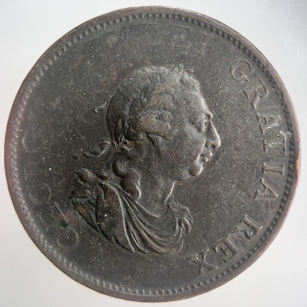1799 George III 3rd Half - Penny Coin | Collectable Grade | a4529