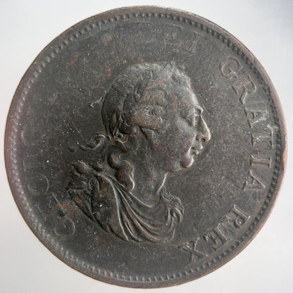 1799 George III 3rd Half - Penny Coin | Collectable Grade | a4529