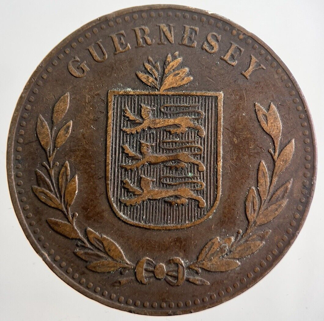1918 Guernsey 8 Doubles Coin | Collectable Grade | a1498