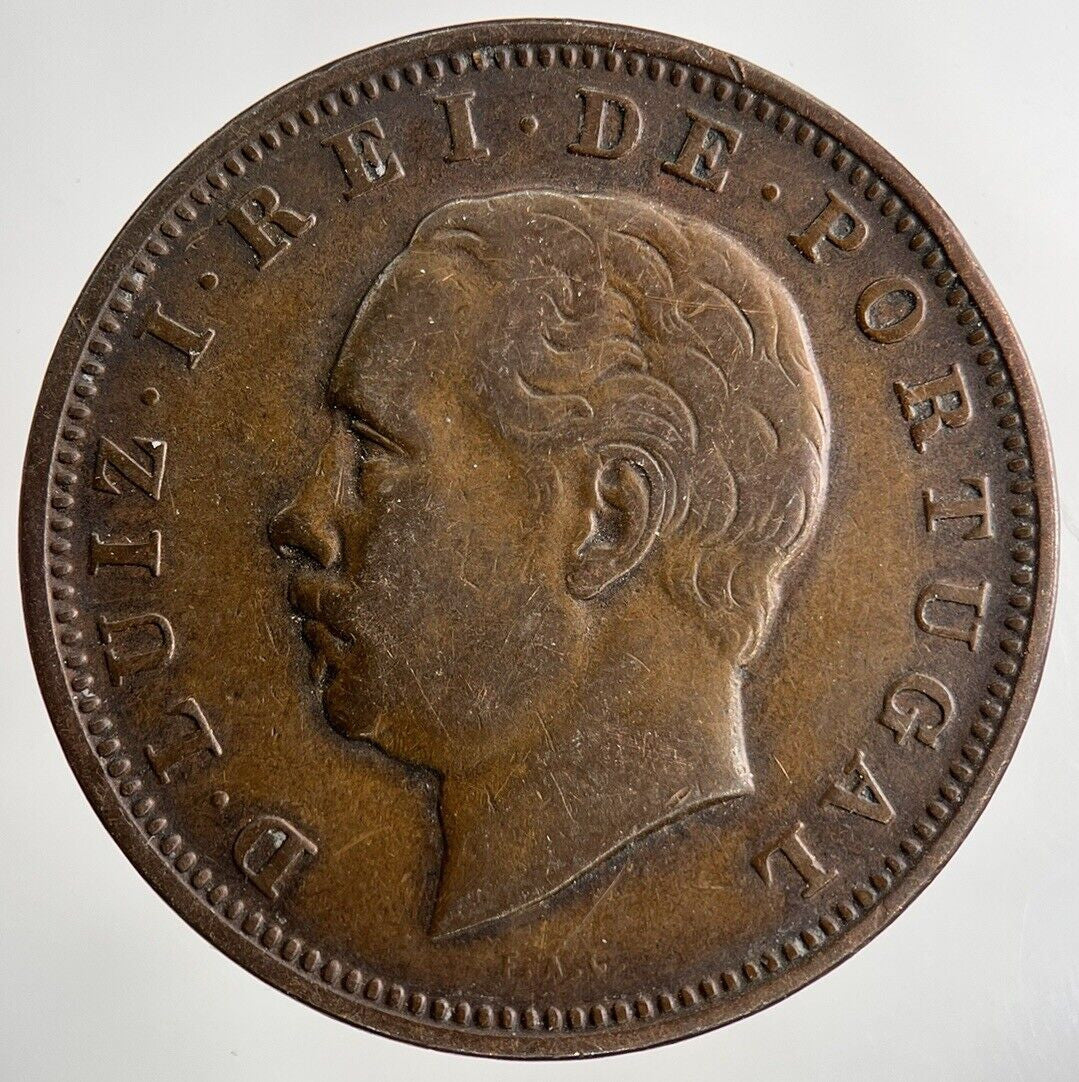 1883 Portugal XX 20 Reis Coin | Fine Collectable Grade